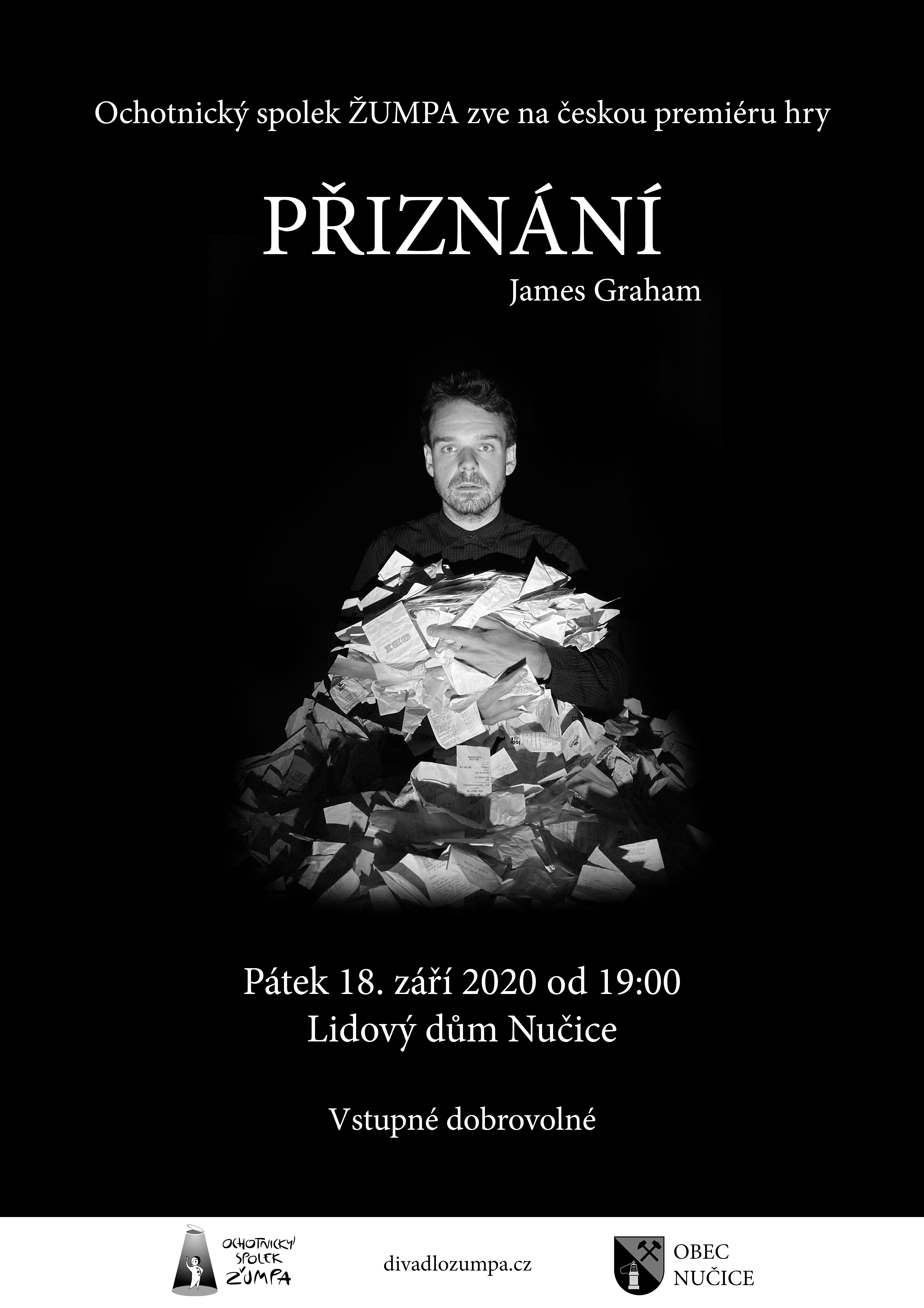 Přiznání (česká premiéra) -Nučice, Tyršova 183, Praha - západ